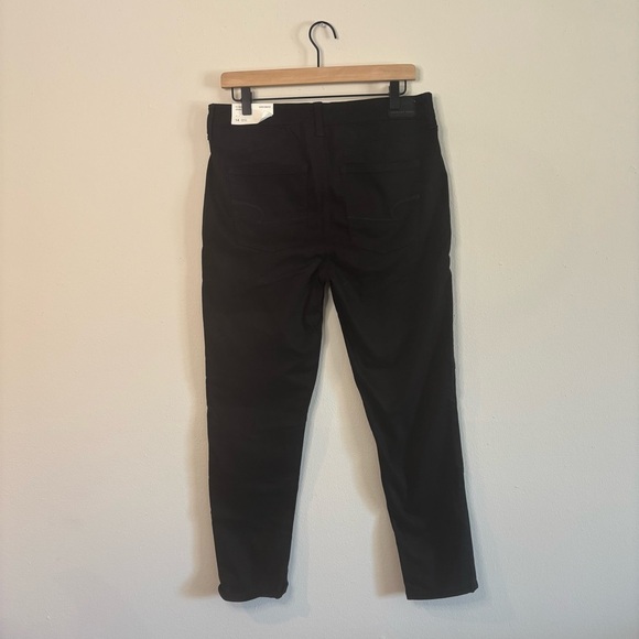 American Eagle Black Super Stretch Hi-Rise Jegging Crop- Size 14 Regular - Picture 6 of 9